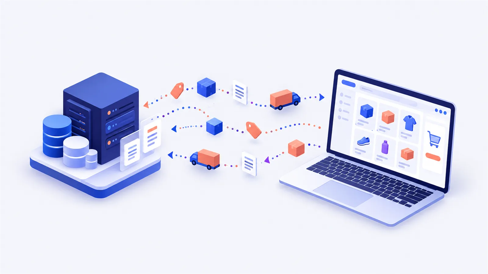 Ilustrație: date sincronizate între SoftOne ERP și platforma B2B WooCommerce Forelit